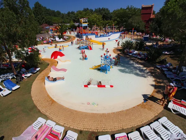 Het kinderbad bij Roan camping Serignan Plage.