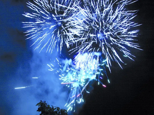 Vuurwerkshow bij Roan camping des Ormes.