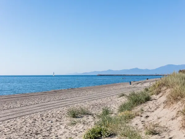 Het strand dichtbij Roan camping de Canet.