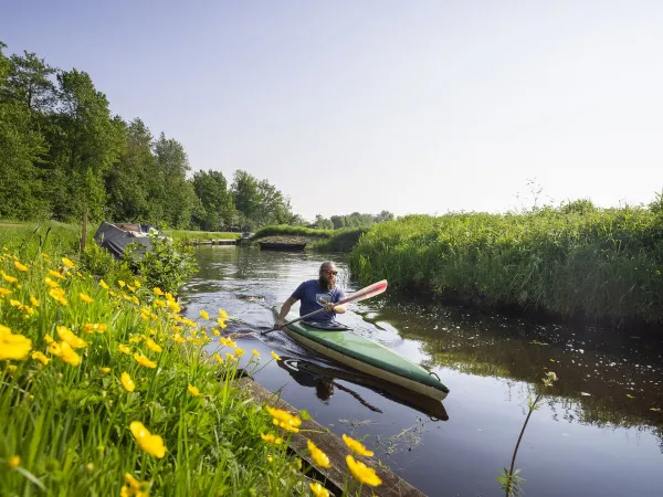 Kanoën bij Roan camping Marvilla Parks Friese Meren.