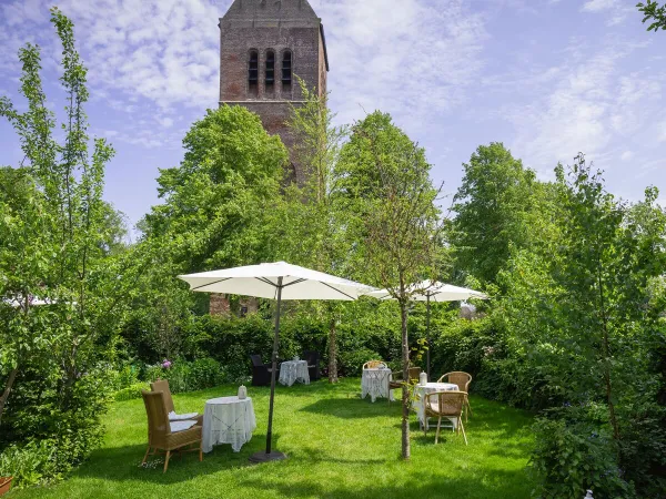 De theetuin in Wijckel bij Roan camping Marvilla Parks Friese Meren.