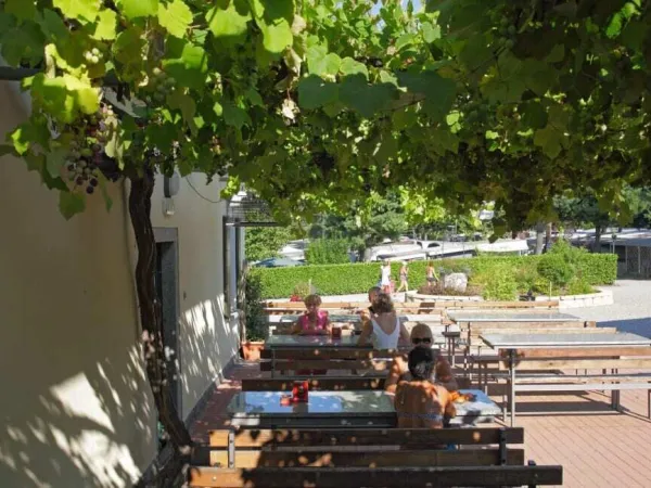 Schaduwplek bij Roan camping Lido Verbano.