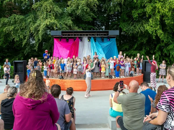 Minidisco bij Roan camping hu Birkelt village.