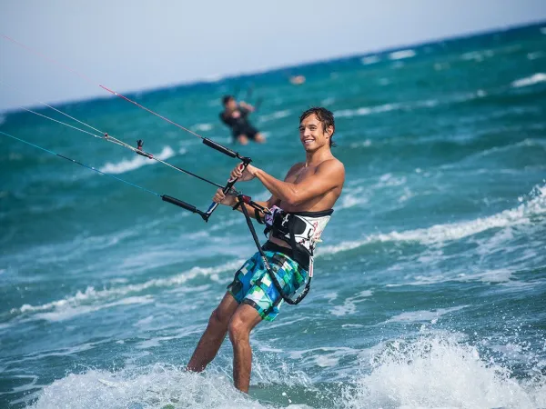 Watersporten bij Roan camping Les Dunes.