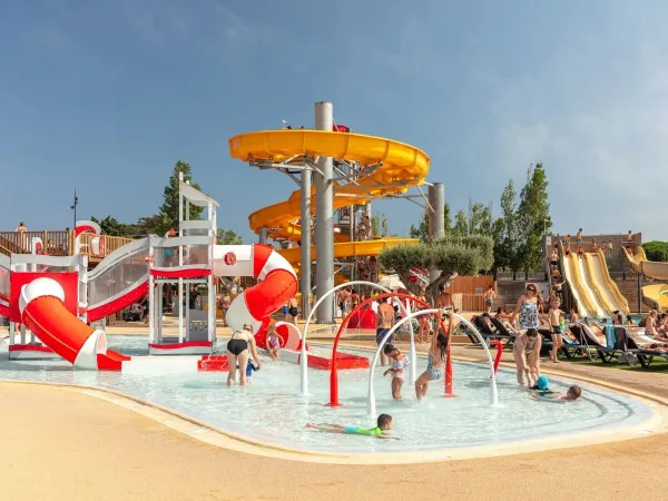 Spraypark op Roan camping Les Dunes.