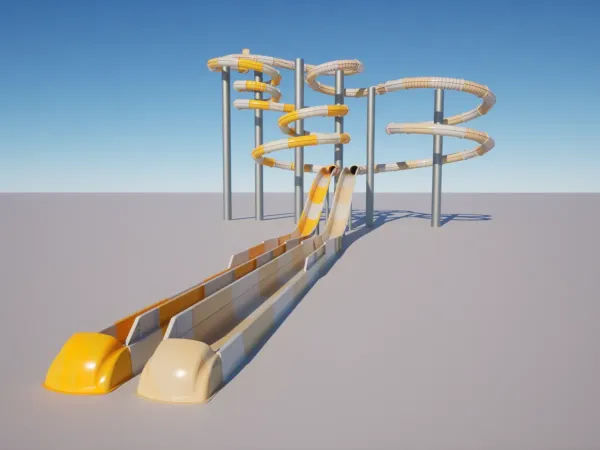 Toevoeging van twee nieuwe spectaculaire glijbanen in 2025 op Roan camping Le Pommier.