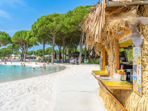 Lagunebad bij Roan camping Union Lido Mare.
