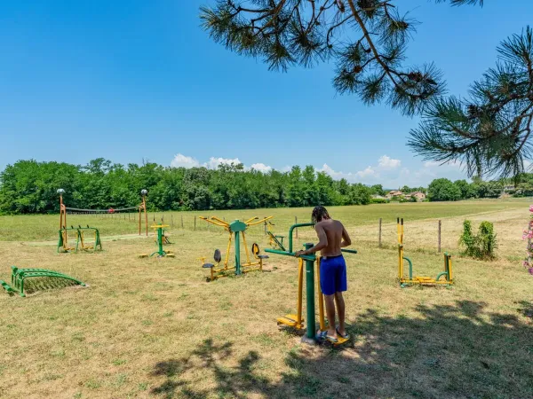 Buiten fitness op Roan camping La Grand'Terre.