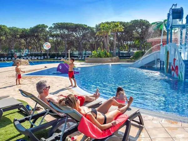 Overzicht zwembaden bij Roan camping Bella Terra.