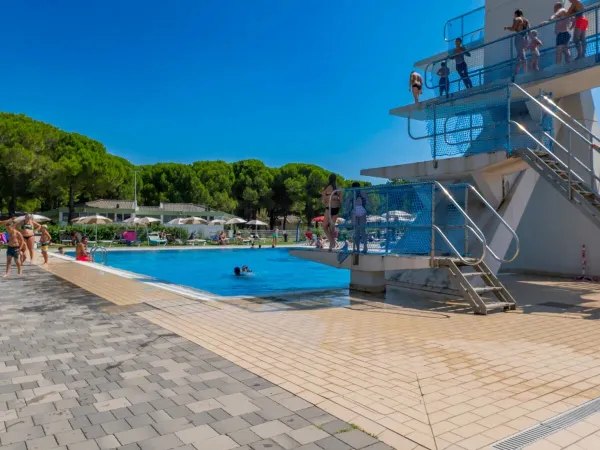 Duikplanken op Roan camping Marina Julia Camping Village.