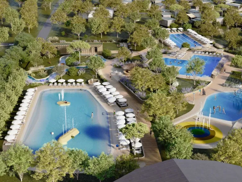 Impressiebeeld van nieuw waterpark in 2026 op camping Tenuta Primero