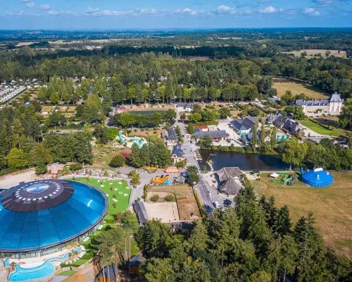 Luchtfoto van Roan camping des Ormes.