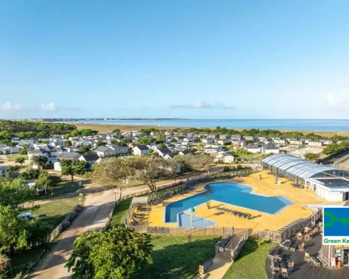 Overzichtsfoto van Roan camping Les Chardons Bleus de la Turballe.