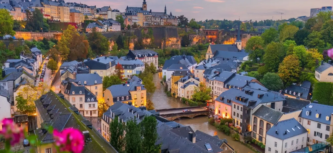 Een overzicht van de oude stad van Luxemburg city.